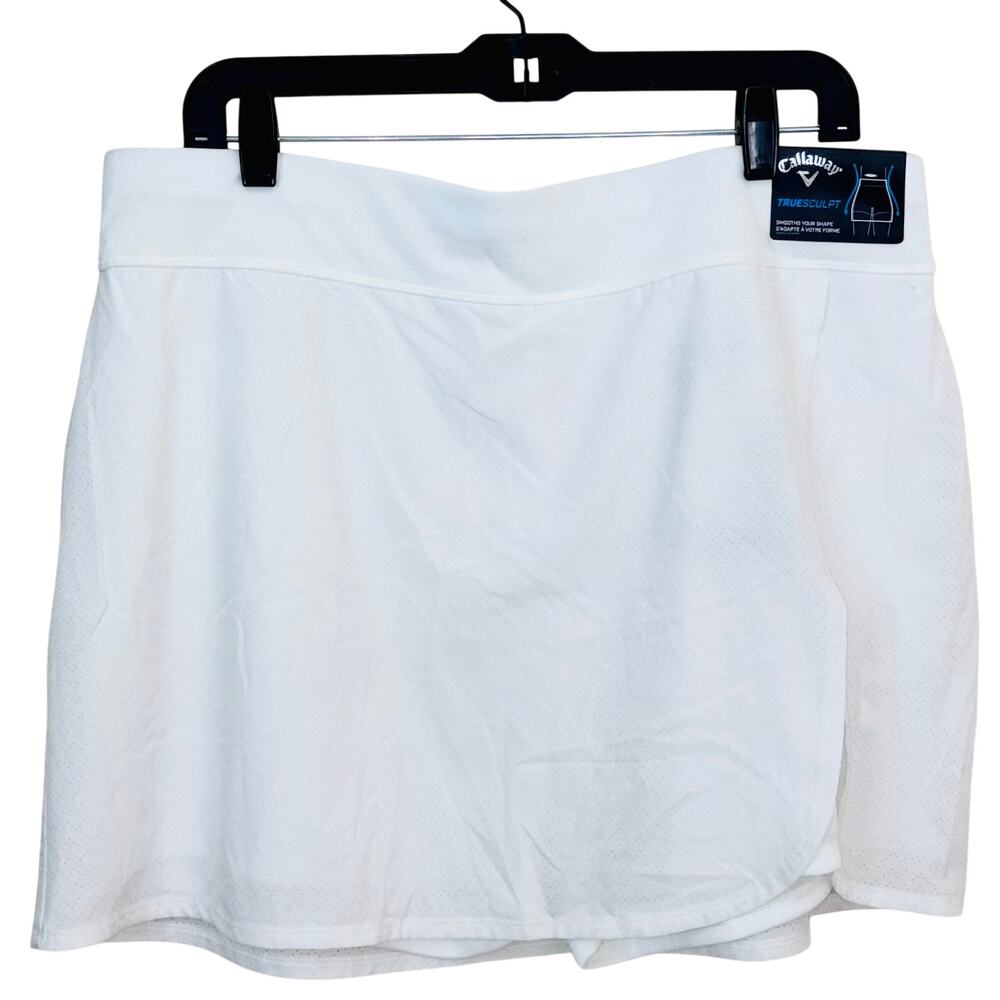 Callaway Women's White Truesculpt Pickleball Tennis Golf Athletic Skort, Size XL